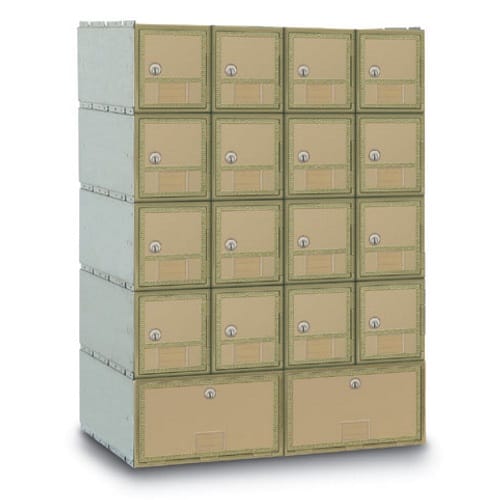 CAD Drawings American Postal Manufacturing Co. 18 Door Rear Load Brass Guardian System